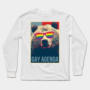 Gay Agenda Bear Long Sleeve T-Shirt